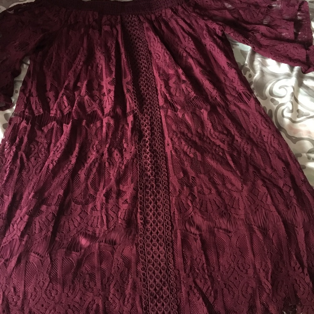 XL burgundy dress